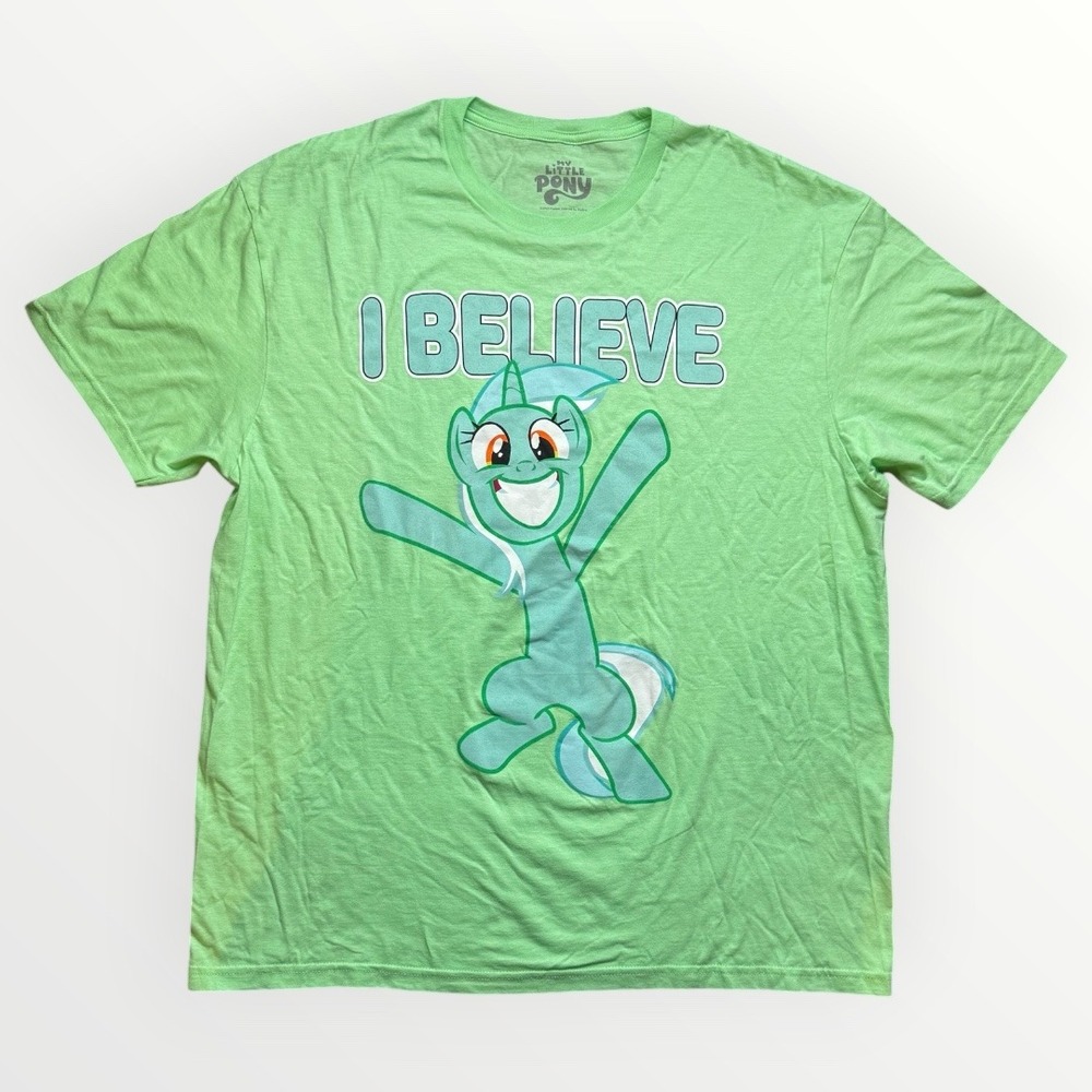 My Little Pony Lyra Heartstrings I Believe Green Graphic T-Shirt XL Hot Topic